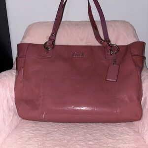Coach pink tote bag